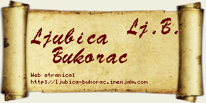 Ljubica Bukorac vizit kartica